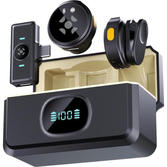 Microfone de Lapela Sem Fio Fortrek LP101 USB-C 2.4 GHz Preto por 0,00 à vista no boleto/pix ou parcele em até 1x sem juros. Compre na loja Fortrek!