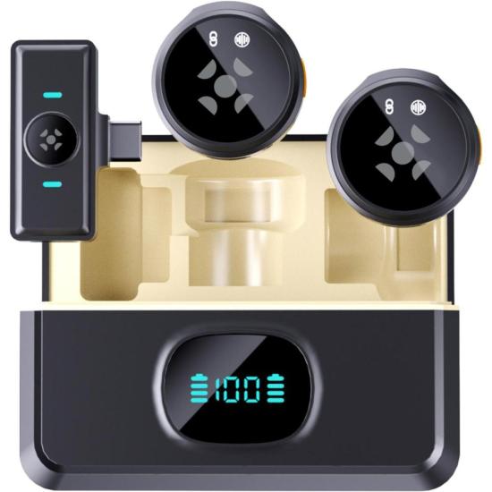 Microfone de Lapela Sem Fio Fortrek LP101 USB-C 2.4 GHz Preto por 0,00 à vista no boleto/pix ou parcele em até 1x sem juros. Compre na loja Fortrek!