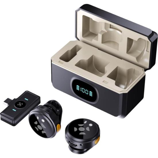Microfone de Lapela Sem Fio Fortrek LP101 USB-C 2.4 GHz Preto por 0,00 à vista no boleto/pix ou parcele em até 1x sem juros. Compre na loja Fortrek!
