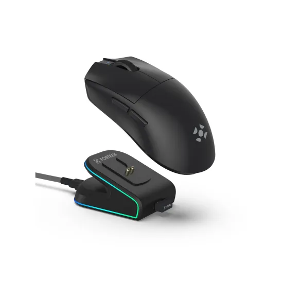 Mouse Wireless com Dock de Carregamento Magnético Fortrek Loyal Preto (86963)