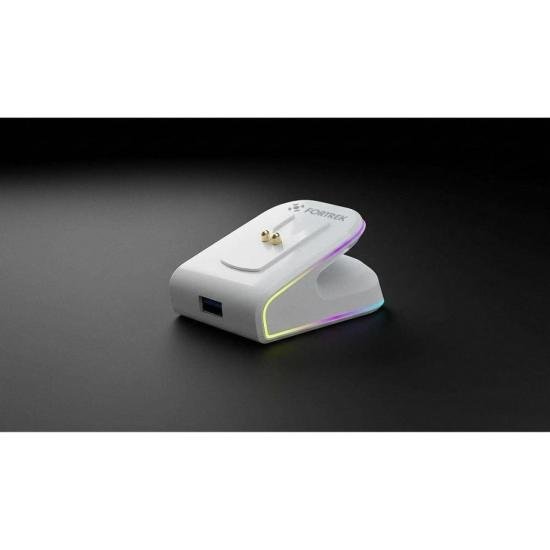 Mouse Wireless com Dock de Carregamento Magnético Fortrek Loyal Branco por 215,00 à vista no boleto/pix ou parcele em até 8x sem juros. Compre na loja Mundomax!