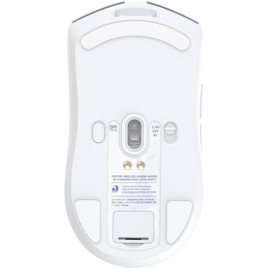Mouse Wireless com Dock de Carregamento Magnético Fortrek Loyal Branco por 215,00 à vista no boleto/pix ou parcele em até 8x sem juros. Compre na loja Mundomax!
