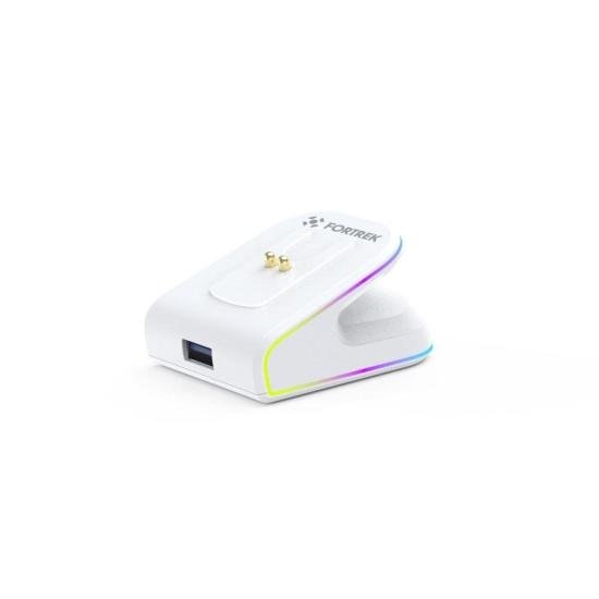 Mouse Wireless com Dock de Carregamento Magnético Fortrek Loyal Branco por 215,00 à vista no boleto/pix ou parcele em até 8x sem juros. Compre na loja Mundomax!