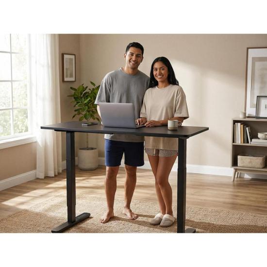 Mesa Elétrica Altura Ajustável Motor único Fortrek Lift Preta 120×60 por 806,34 à vista no boleto/pix ou parcele em até 10x sem juros. Compre na loja Fortrek!