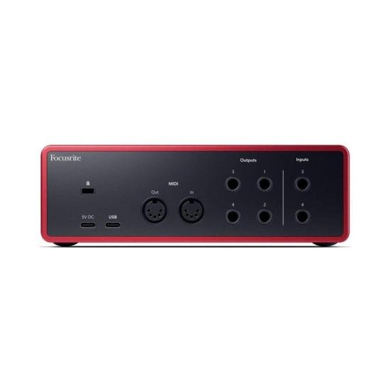Interface De Áudio Focusrite Scarlett 4i4 4th Gen 4 In 4 Out por 3.239,00 à vista no boleto/pix ou parcele em até 12x sem juros. Compre na loja Mundomax!