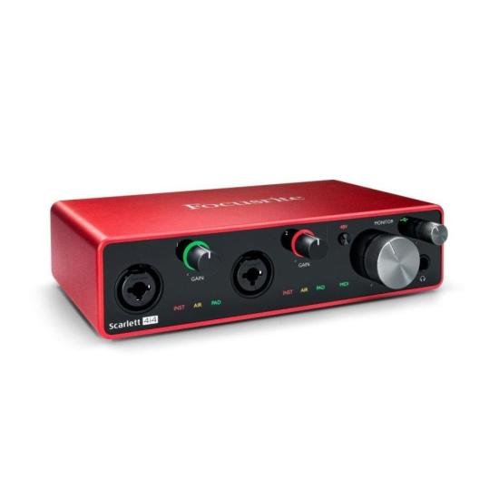 Interface De Áudio Focusrite Scarlett 4i4 4th Gen 4 In 4 Out por 3.239,00 à vista no boleto/pix ou parcele em até 12x sem juros. Compre na loja Mundomax!