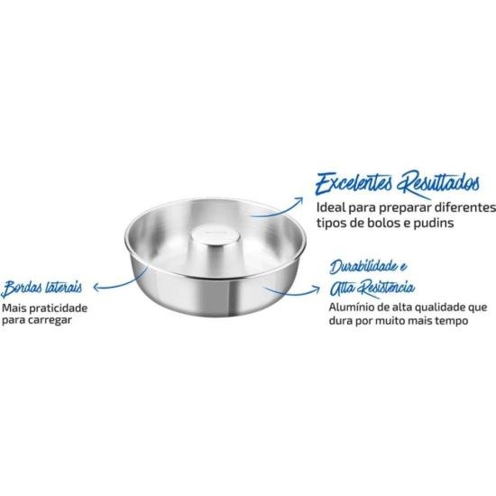 Forma Redonda Rochedo Bolo Perfeito Polida 24cm por 540,00 à vista no boleto/pix ou parcele em até 10x sem juros. Compre na loja Mundomax!