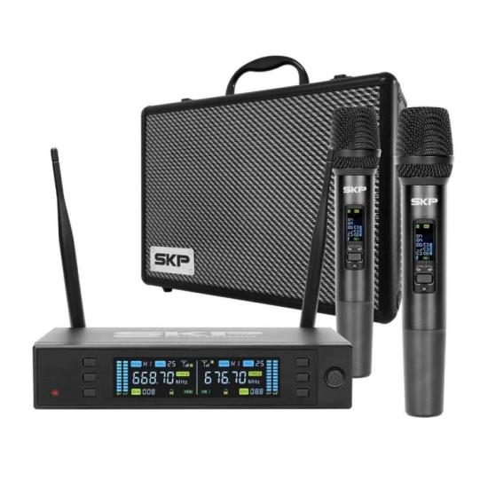 Microfone Sem Fio Duplo SKP Clarity II por 1.599,00 à vista no boleto/pix ou parcele em até 12x sem juros. Compre na loja Mundomax!