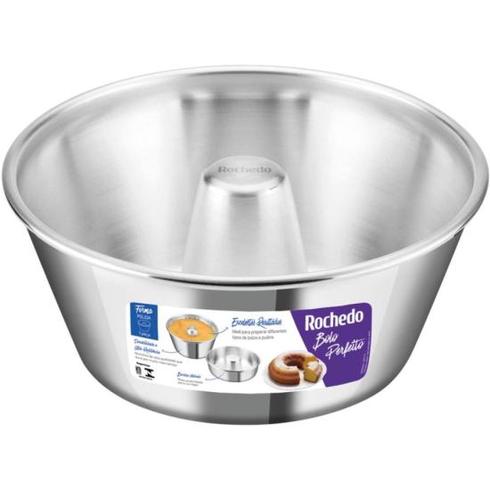 Forma de Pudim Rochedo Bolo Perfeito Polida 20cm por 599,00 à vista no boleto/pix ou parcele em até 10x sem juros. Compre na loja Mundomax!