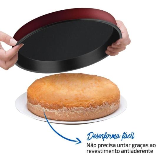 Forma Redonda Rochedo Bolo Perfeito Antiaderente 30cm por 620,00 à vista no boleto/pix ou parcele em até 10x sem juros. Compre na loja Mundomax!