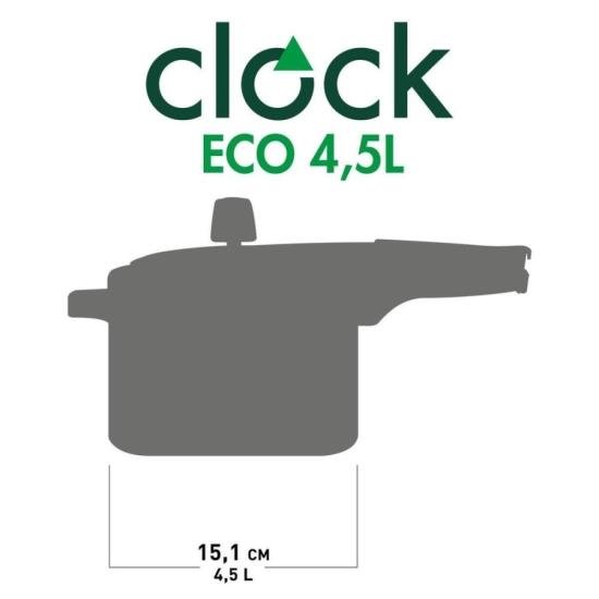 Panela de Pressão Fechamento Interno Clock Eco 4,5L por 123,00 à vista no boleto/pix ou parcele em até 4x sem juros. Compre na loja Mundomax!