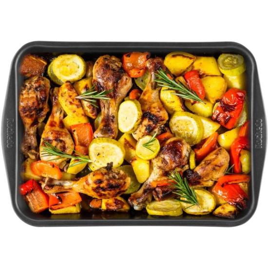 Assadeira Retangular Rochedo Dura+ Antiaderente 44x30cm por 0,00 à vista no boleto/pix ou parcele em até 1x sem juros. Compre na loja Mundomax!