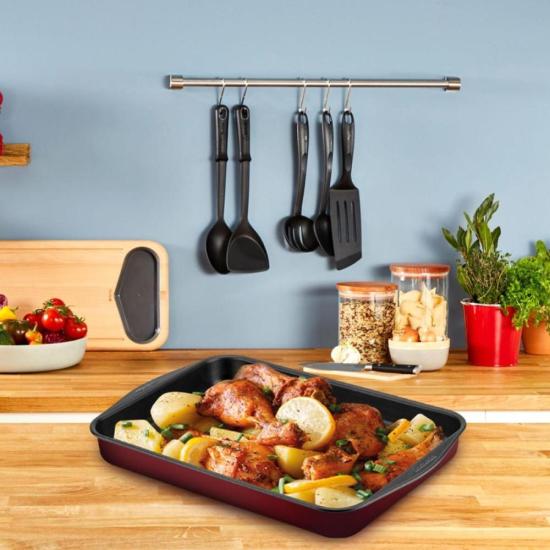 Assadeira Retangular Rochedo Dura+ Antiaderente 44x30cm por 0,00 à vista no boleto/pix ou parcele em até 1x sem juros. Compre na loja Mundomax!