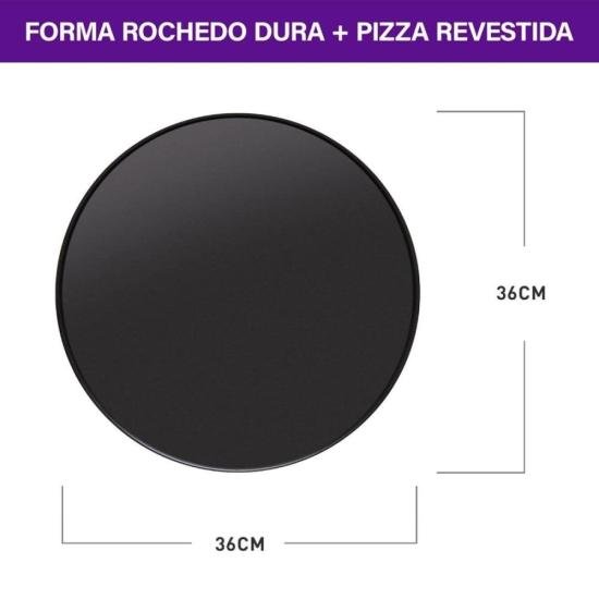 Assadeira de Pizza Rochedo Dura+ com Revestimento Antiaderente 35cm por 659,00 à vista no boleto/pix ou parcele em até 10x sem juros. Compre na loja Mundomax!