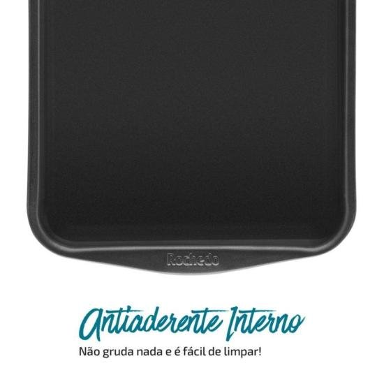 Assadeira Retangular Rochedo Dura+ Antiaderente 37,3x25,5cm por 0,00 à vista no boleto/pix ou parcele em até 1x sem juros. Compre na loja Mundomax!