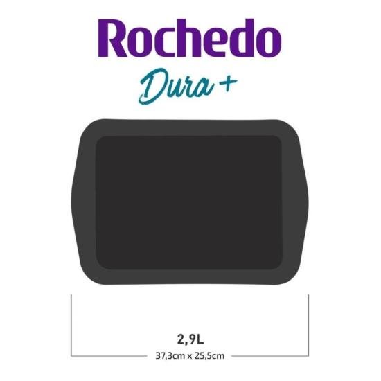 Assadeira Retangular Rochedo Dura+ Antiaderente 37,3x25,5cm por 0,00 à vista no boleto/pix ou parcele em até 1x sem juros. Compre na loja Mundomax!