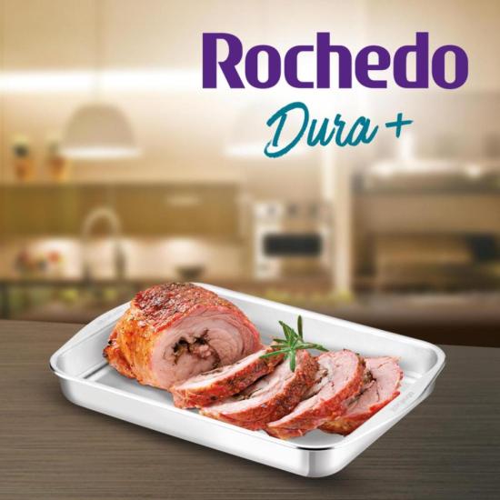 Assadeira Retangular Rochedo Dura+ Polida por 0,00 à vista no boleto/pix ou parcele em até 1x sem juros. Compre na loja Mundomax!