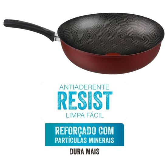 Frigideira Wok Rochedo Facilita Vermelho 28cm por 416,00 à vista no boleto/pix ou parcele em até 10x sem juros. Compre na loja Mundomax!
