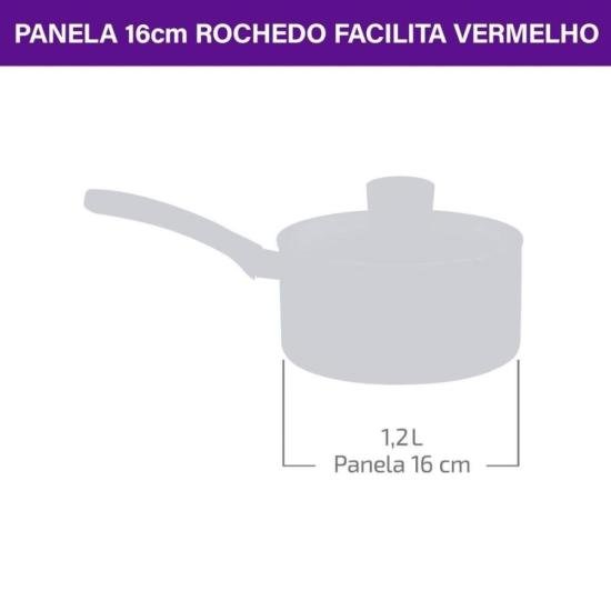 Panela Rochedo Facilita Vermelho 16cm por 269,00 à vista no boleto/pix ou parcele em até 10x sem juros. Compre na loja Mundomax!