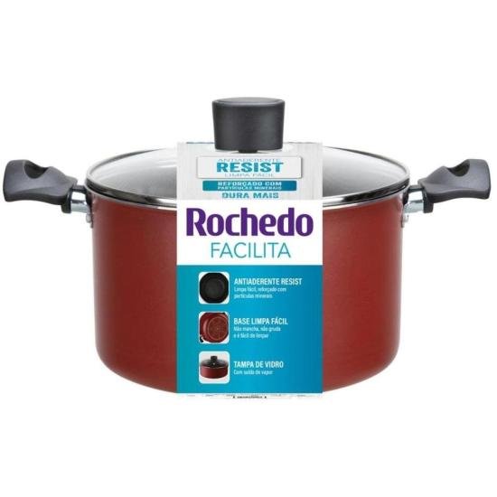 Caçarola Rochedo Facilita Vermelho 20cm por 376,00 à vista no boleto/pix ou parcele em até 10x sem juros. Compre na loja Mundomax!