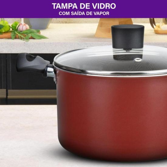 Caçarola Rochedo Facilita Vermelho 20cm por 376,00 à vista no boleto/pix ou parcele em até 10x sem juros. Compre na loja Mundomax!