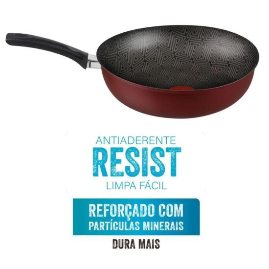 Frigideira Wok Rochedo Facilita Vermelho 24cm por 370,00 à vista no boleto/pix ou parcele em até 10x sem juros. Compre na loja Mundomax!