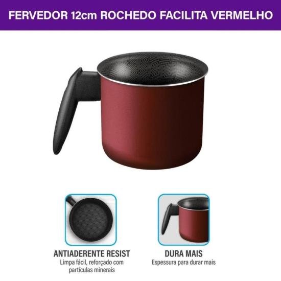 Fervedor Rochedo Facilita Vermelho 12cm por 170,00 à vista no boleto/pix ou parcele em até 6x sem juros. Compre na loja Mundomax!