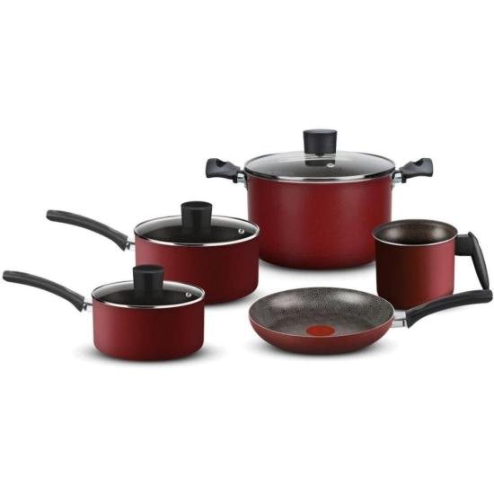 Jogo de Panelas Rochedo Facilita Vermelho 5 Peças por 642,00 à vista no boleto/pix ou parcele em até 10x sem juros. Compre na loja Mundomax!