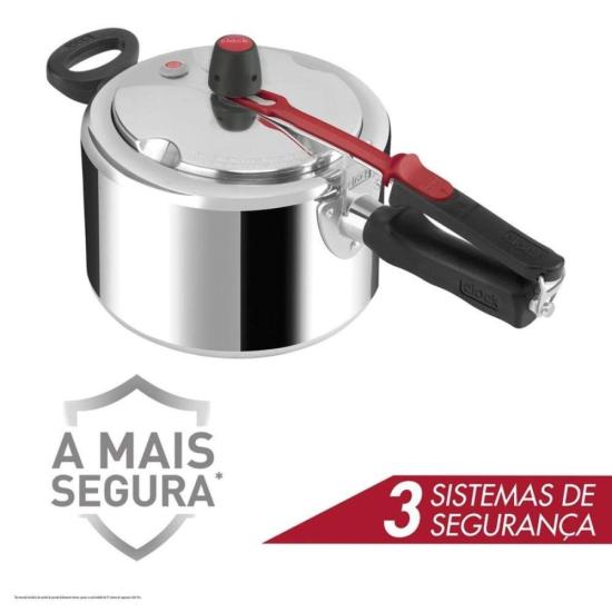 Panela de Pressão Clock Original+ Fechamento Interno 3L por 118,00 à vista no boleto/pix ou parcele em até 4x sem juros. Compre na loja Mundomax!