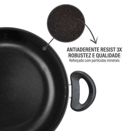 Caçarola Rochedo Robusta Grafite 24cm por 546,00 à vista no boleto/pix ou parcele em até 10x sem juros. Compre na loja Mundomax!