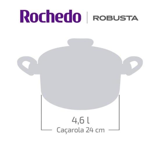 Caçarola Rochedo Robusta Grafite 24cm por 546,00 à vista no boleto/pix ou parcele em até 10x sem juros. Compre na loja Mundomax!