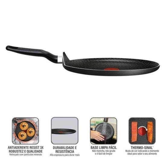 Frigideira Rasa Rochedo Robusta Grafite 30cm por 626,00 à vista no boleto/pix ou parcele em até 10x sem juros. Compre na loja Mundomax!