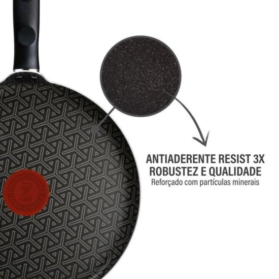 Frigideira Rasa Rochedo Robusta Grafite 30cm por 626,00 à vista no boleto/pix ou parcele em até 10x sem juros. Compre na loja Mundomax!