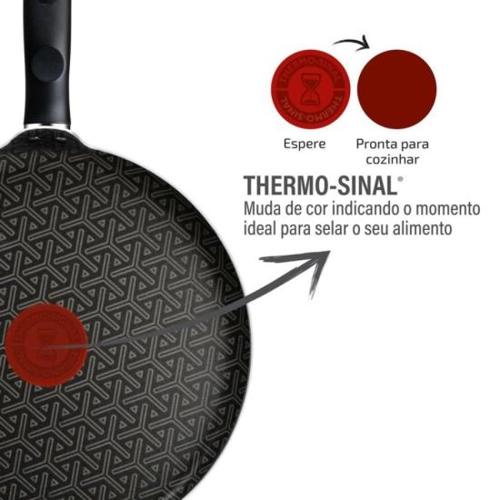 Frigideira Rasa Rochedo Robusta Grafite 30cm por 626,00 à vista no boleto/pix ou parcele em até 10x sem juros. Compre na loja Mundomax!