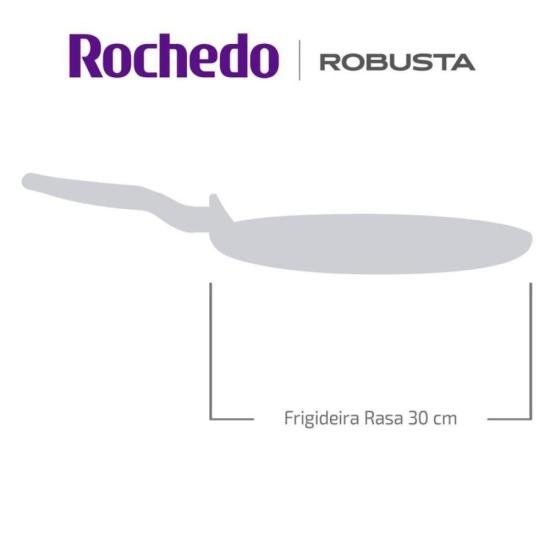 Frigideira Rasa Rochedo Robusta Grafite 30cm por 626,00 à vista no boleto/pix ou parcele em até 10x sem juros. Compre na loja Mundomax!