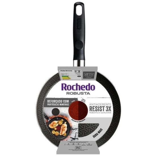 Frigideira Rochedo Robusta Grafite 20cm por 349,00 à vista no boleto/pix ou parcele em até 10x sem juros. Compre na loja Mundomax!