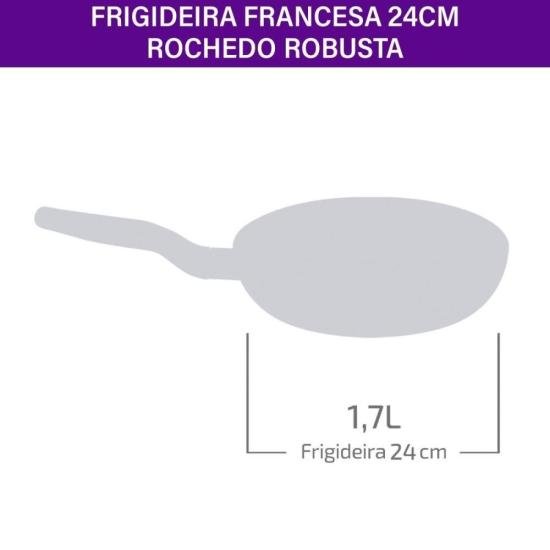 Frigideira Rochedo Robusta Grafite 24cm por 389,00 à vista no boleto/pix ou parcele em até 10x sem juros. Compre na loja Mundomax!