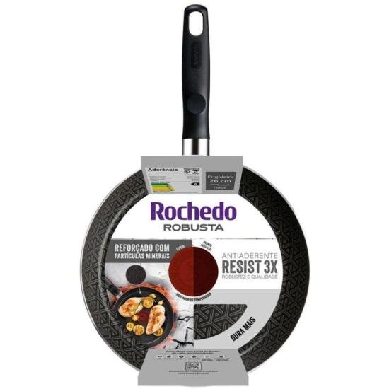 Frigideira Rochedo Robusta Grafite 26cm por 444,00 à vista no boleto/pix ou parcele em até 10x sem juros. Compre na loja Mundomax!