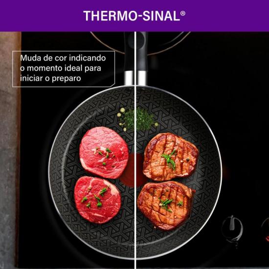 Frigideira Rochedo Robusta Grafite 26cm por 444,00 à vista no boleto/pix ou parcele em até 10x sem juros. Compre na loja Mundomax!