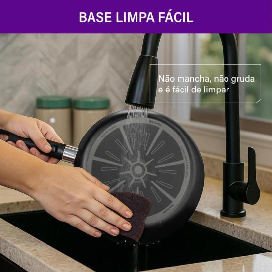 Frigideira Rochedo Robusta Grafite 30cm por 508,00 à vista no boleto/pix ou parcele em até 10x sem juros. Compre na loja Mundomax!