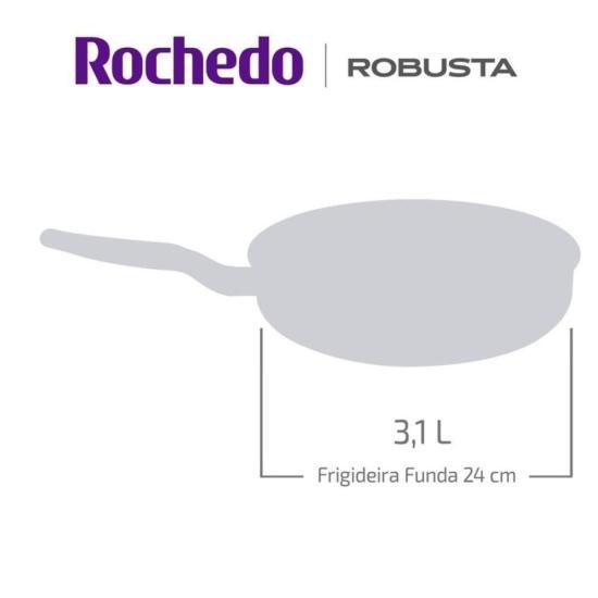 Frigideira Funda Rochedo Robusta Grafite 24cm por 843,00 à vista no boleto/pix ou parcele em até 10x sem juros. Compre na loja Mundomax!