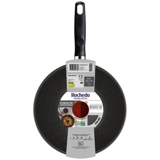 Frigideira Wok Rochedo Robusta Grafite 25cm por 481,00 à vista no boleto/pix ou parcele em até 10x sem juros. Compre na loja Mundomax!