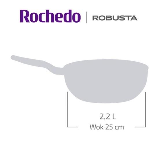 Frigideira Wok Rochedo Robusta Grafite 25cm por 481,00 à vista no boleto/pix ou parcele em até 10x sem juros. Compre na loja Mundomax!