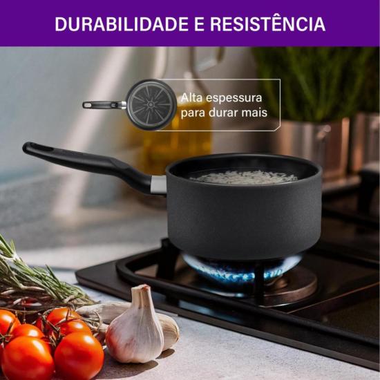 Panela Rochedo Robusta Grafite 18cm por 385,00 à vista no boleto/pix ou parcele em até 10x sem juros. Compre na loja Mundomax!