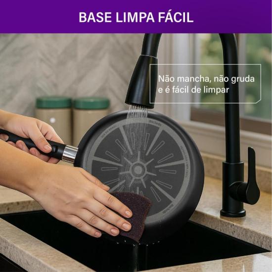 Panela Rochedo Robusta Grafite 18cm por 385,00 à vista no boleto/pix ou parcele em até 10x sem juros. Compre na loja Mundomax!