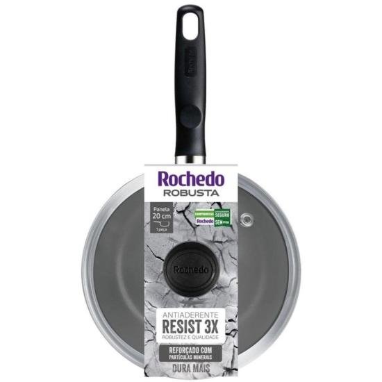 Panela Rochedo Robusta Grafite 20cm por 433,00 à vista no boleto/pix ou parcele em até 10x sem juros. Compre na loja Mundomax!