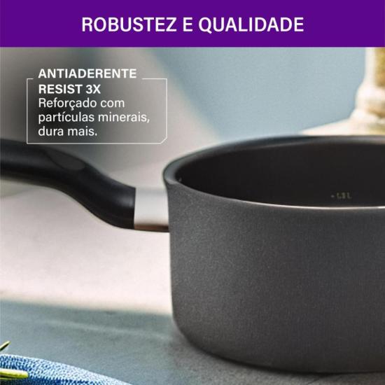 Panela Rochedo Robusta Grafite 16cm por 321,00 à vista no boleto/pix ou parcele em até 10x sem juros. Compre na loja Mundomax!