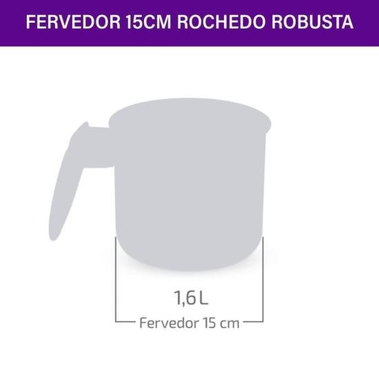 Fervedor Rochedo Robusta Grafite 15cm por 257,00 à vista no boleto/pix ou parcele em até 10x sem juros. Compre na loja Mundomax!