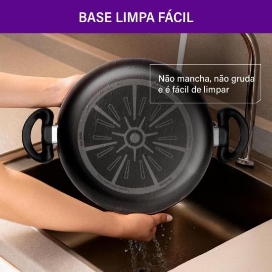 Caçarola Rochedo Robusta Grafite 20cm por 466,00 à vista no boleto/pix ou parcele em até 10x sem juros. Compre na loja Mundomax!