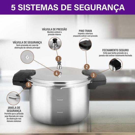 Panela de Pressão de Alta Capacidade Rochedo Pro 15L por 540,00 à vista no boleto/pix ou parcele em até 10x sem juros. Compre na loja Mundomax!